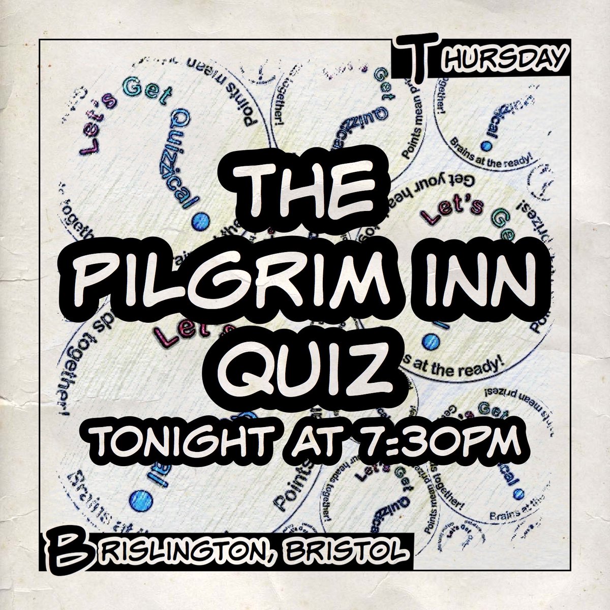 QuizzicalQuiz's tweet image. It’s #QuizNight at #ThePilgrim in #BS4, #Brislington, #Bristol. 7:30pm start for our #Decades #Music #Quiz with cash to be won