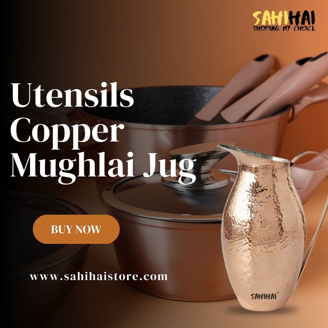 Elevate your dining experience with the Sahi Hai Mughlai Copper Jug! #SahiHai #CopperMughlaiJug #RoyalDesign #ArtistryInCopper #PureCopper #DiningElegance #WellnessAndStyle #MughlaiCraftsmanship #HealthyDining #HolisticHealth #Tableware #ElegantDining #CopperBenefits