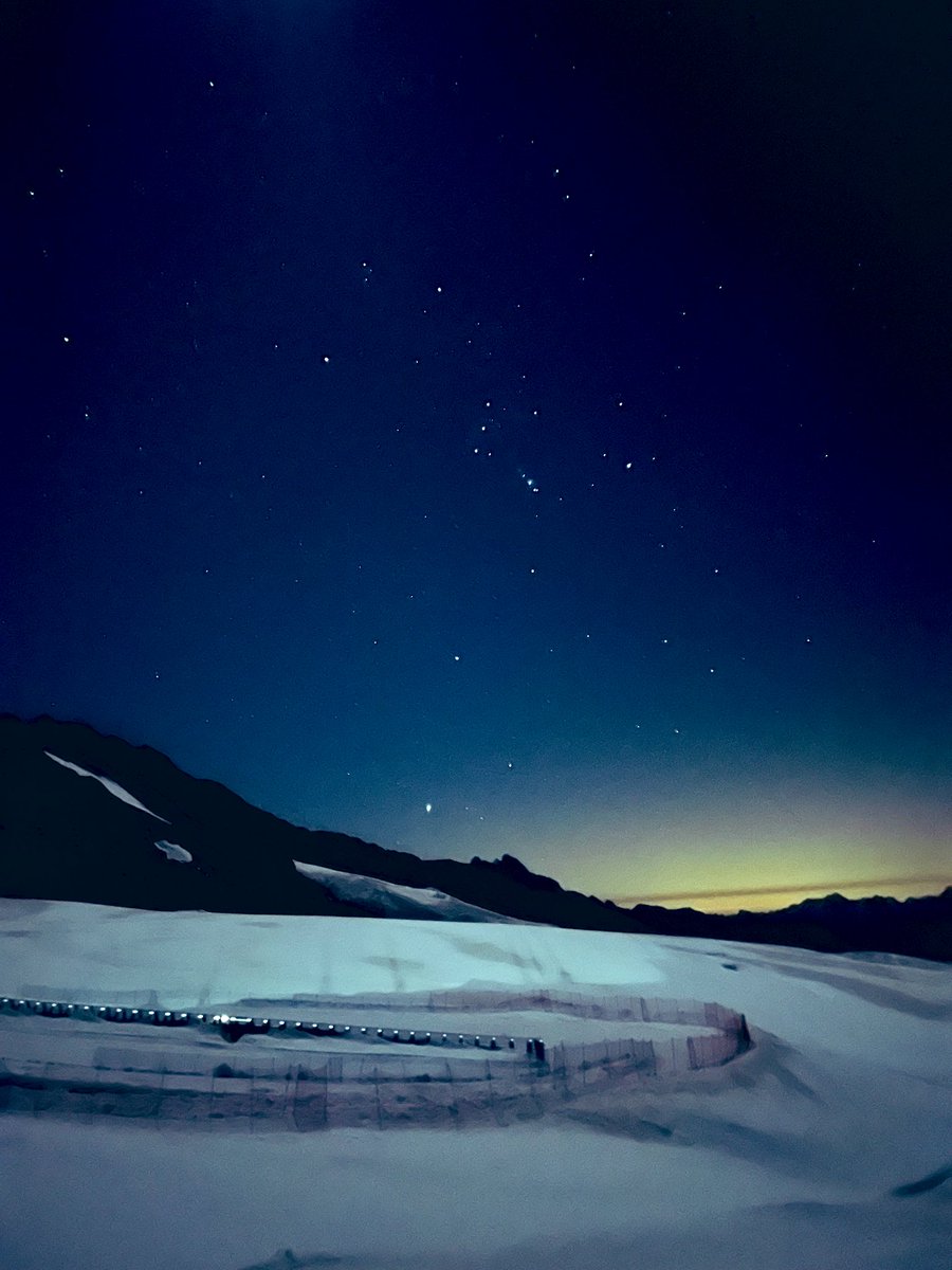 5am walking under the stars near the Jungfrau heading to the summit …. One of my favourite constellations and you can see Orion so clearly in the starry sky .. Van Gough said … 'For my part I know nothing with any certainty, but the sight of the stars makes me dream.'