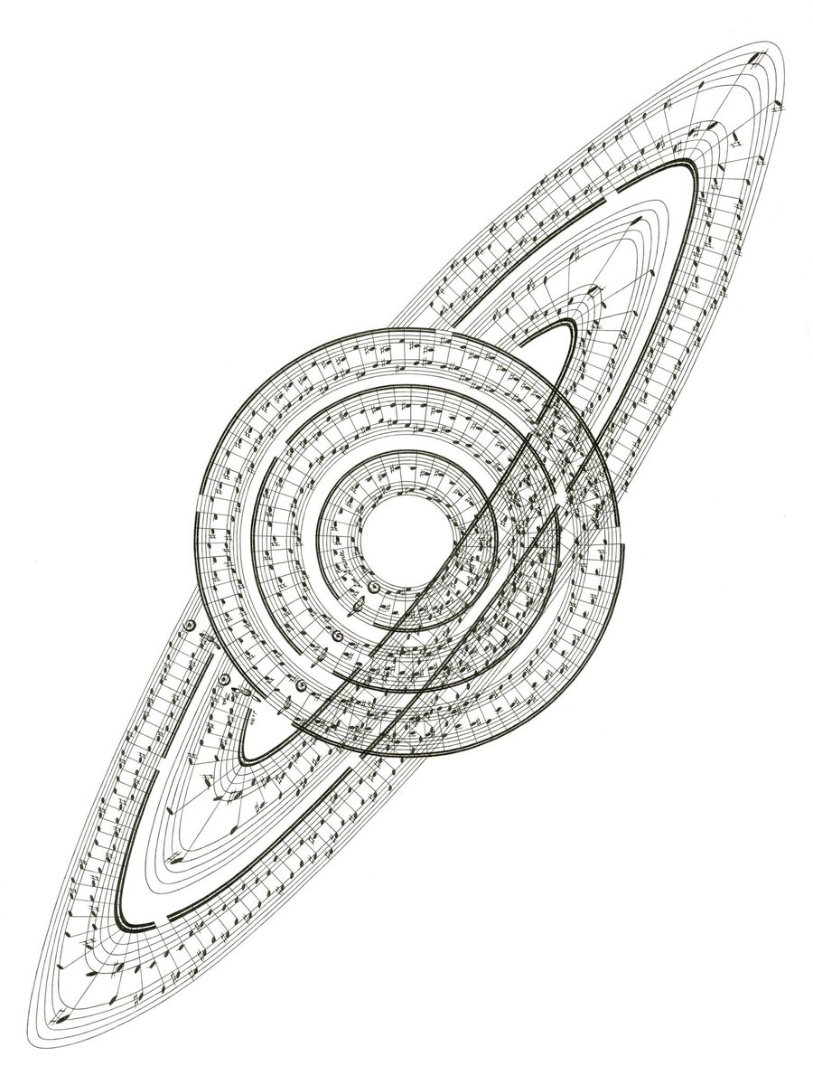notationart's tweet image. ‘SATURN RETURN’ (2023) by @tezchaix for solo piano, 18x24” hand-drawn with graphite.