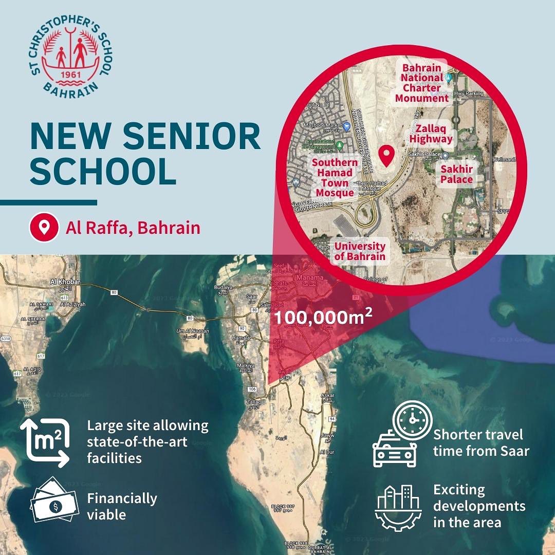 stchrisbahrain's tweet photo. We are excited to share more details about our New Senior School with our community.
#Top100SchoollnTheWorld
#StChristophersSchoolBahrain
#StChrisBahrain
#EducationForASharedHumanity
#RoleModelsForTheWorld
#BritishSchoollnBahrain
#BahrainSchool
#SchoolsInBahrain https://t.co/lch8oLkpuL