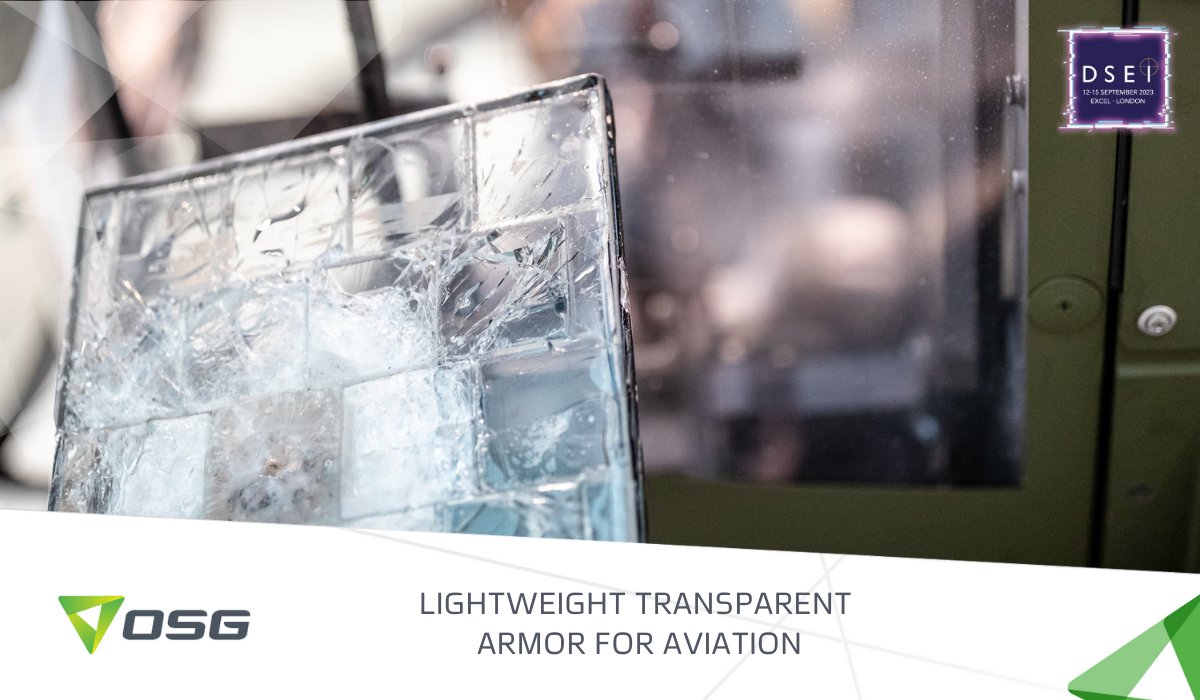 Discover @OSGSafetyGlass's Ceralite technology. It's trusted by leading aerospace & defense OEMs for lighter, thinner protection, achieving a 50% reduction in weight & thickness. Benefit from increased performance, payload capacity, and vehicle life. #TeamOSG #DefenseTech.