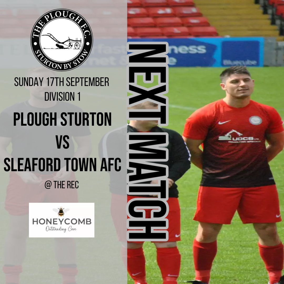 SturtonPloughFC's tweet photo. We'll be looking to match our recent performance levels this Sunday as we welcome early pace setters Sleaford Town AFC to The Rec.

This match will be sponsored by Scott Barratt's player sponsor Honeycomb Care (https://t.co/erY3JHhp7f)

#UTP https://t.co/U3OmK3zk2k