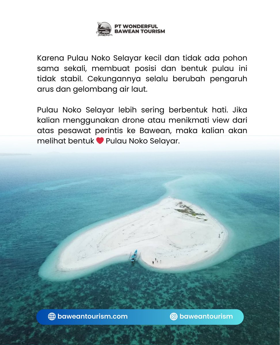 Saat cuaca bagus, kalian akan menikmati golden sunset dengan semburat air laut berwarna keemasan di Pulau Noko Selayar.