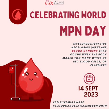 AcuteLeuk's tweet photo. Myeloproliferative neoplasms are a group of rare blood disorders characterized by the overproduction of one or more types of blood cells in the bone marrow. 
#BeAware and Celebrate #WorldMPNDay.

#BeLeukemiaAware  #BeLeukemiaAware #bloodcancerawarenessmonth #WorldMPNDay https://t.co/e1iMuCnTGw