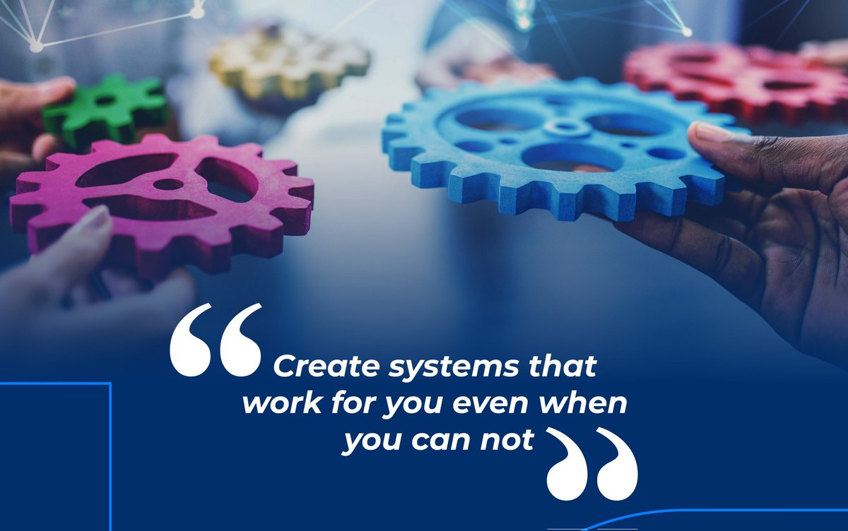 BMBPlan's tweet photo. Often times when starting out in business you find yourself doing so much.

As you and your business grow, this should not be the case. You must create systems that allow the business to run even when you are not there.

This is one of the signs that your business has grown. https://t.co/G7kVnFnjKK