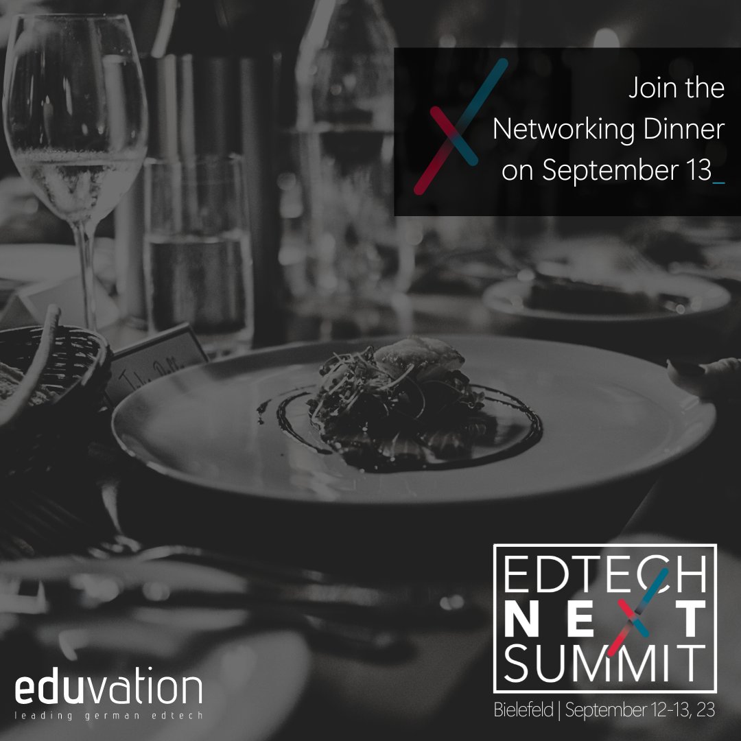 📢 Did someone say Networking Dinner?
Crown your visit to the EdTech Next Summit by attending one of the two networking dinners. Choose from an elegant rotating dinner or a fun fajita night.
More info &amp; tickets:
👉 ow.ly/LqtF50PH72M

 #EdTechNext
#EdTechNextGeneration