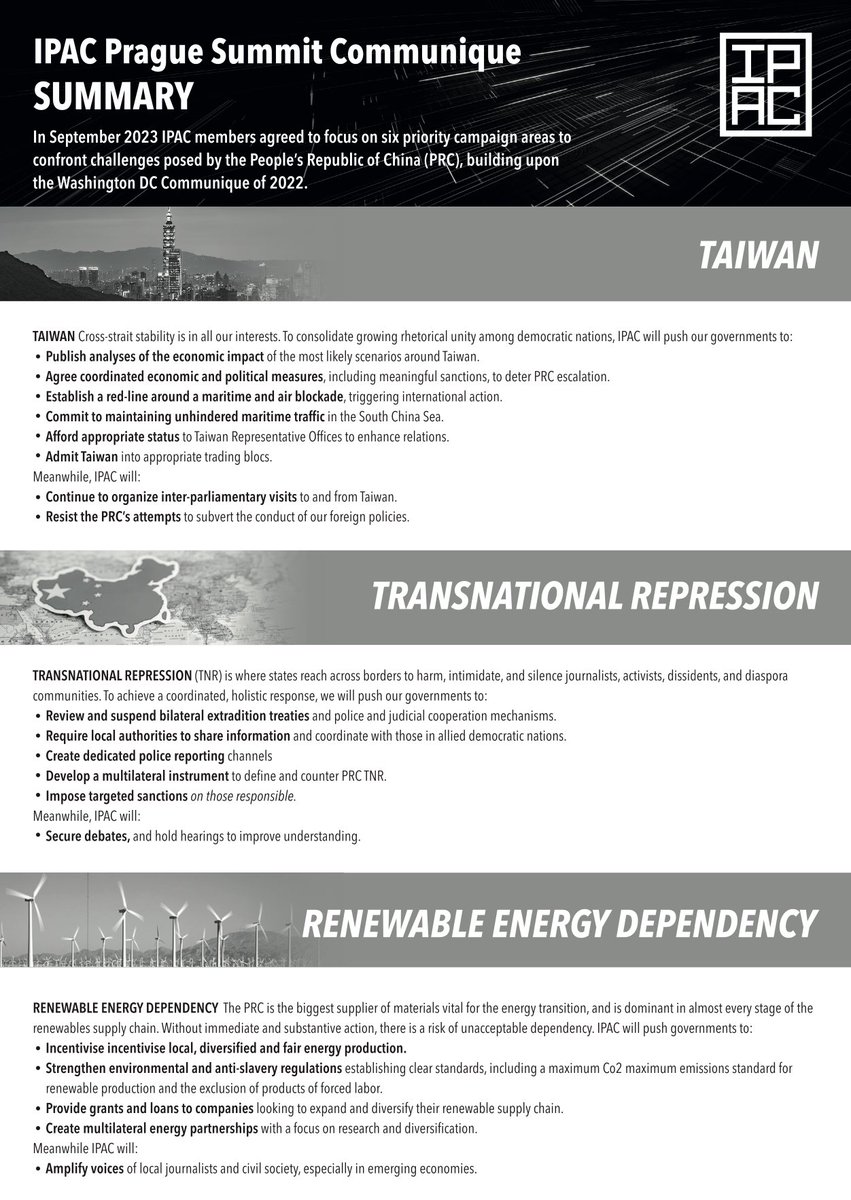 Inter-Parliamentary Alliance on China (IPAC) tweet media