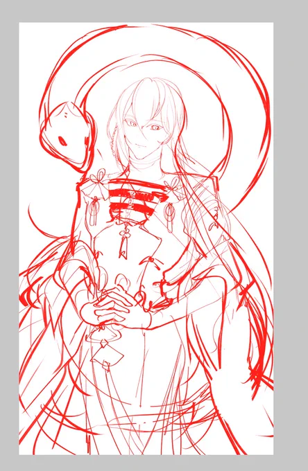 (WIP)今天肯定是畫不完的,明天見 