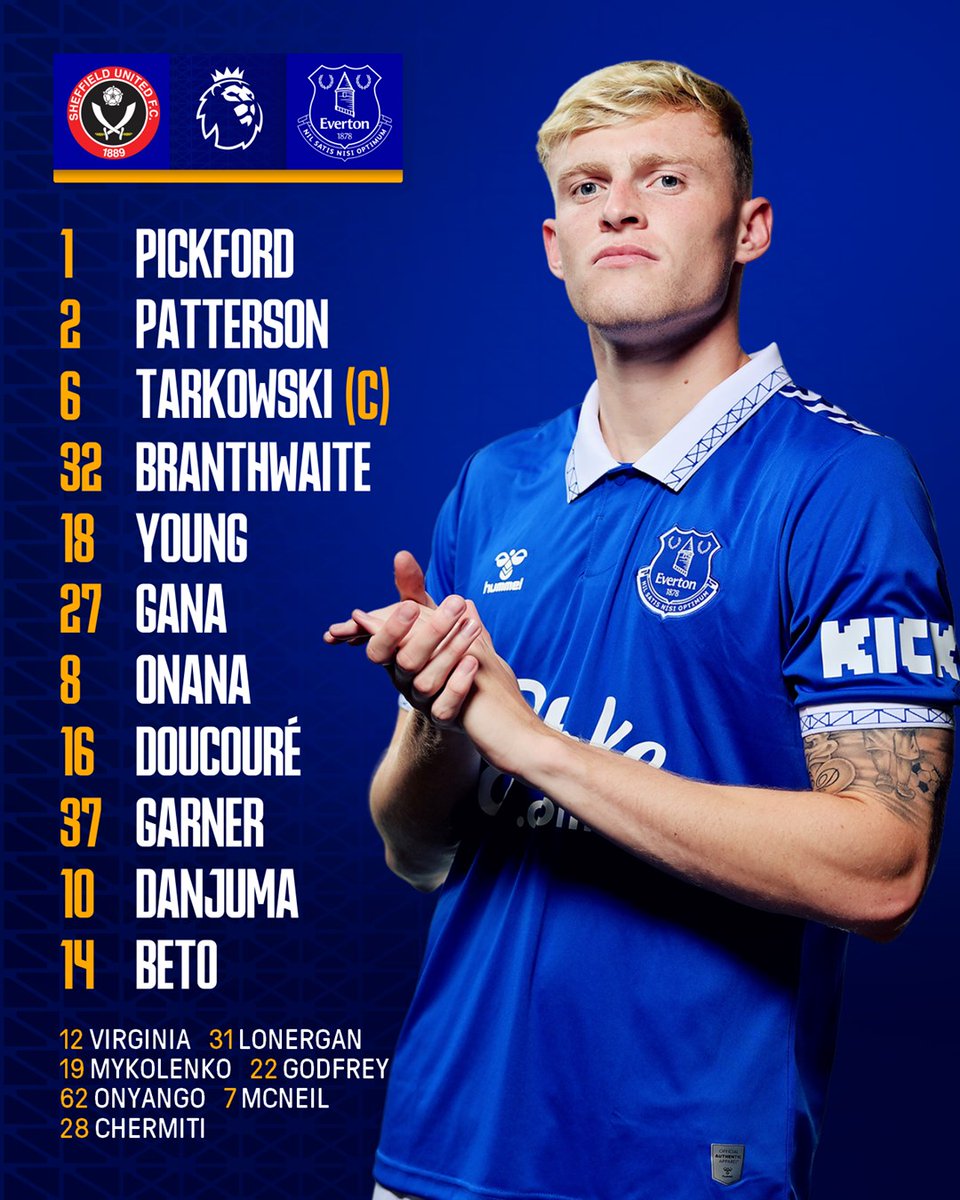 Your Toffees to take on Sheffield United. COYB! 👊

#SHUEVE