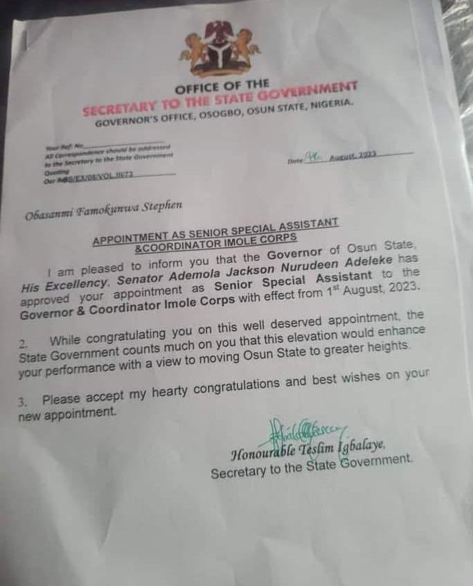 OmoA001's tweet photo. One thing about Adeleke  is dat he no see ur papa…. See how Dey re spending Osun state money… Be like say Osun is so rich https://t.co/F0U6D1vfQh