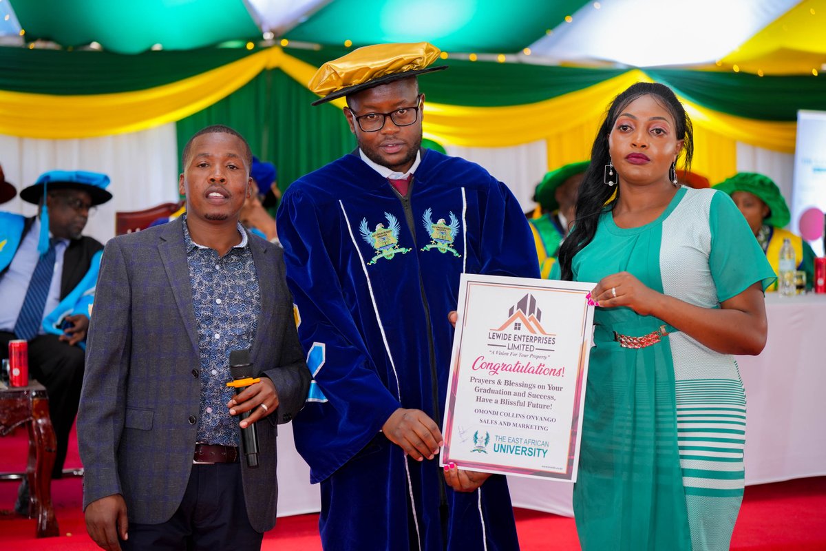 ProfBadruDK's tweet photo. Best Students (Our sister University in Kenya). 6th Graduation Ceremony of The East African University 31/08/2023. 
Congratulations, Class of 2023! All of your hard work and perseverance have led you to this proud moment in your lives. Best wishes on your next adventure! #TEAU https://t.co/c3p2Xcp6Zn