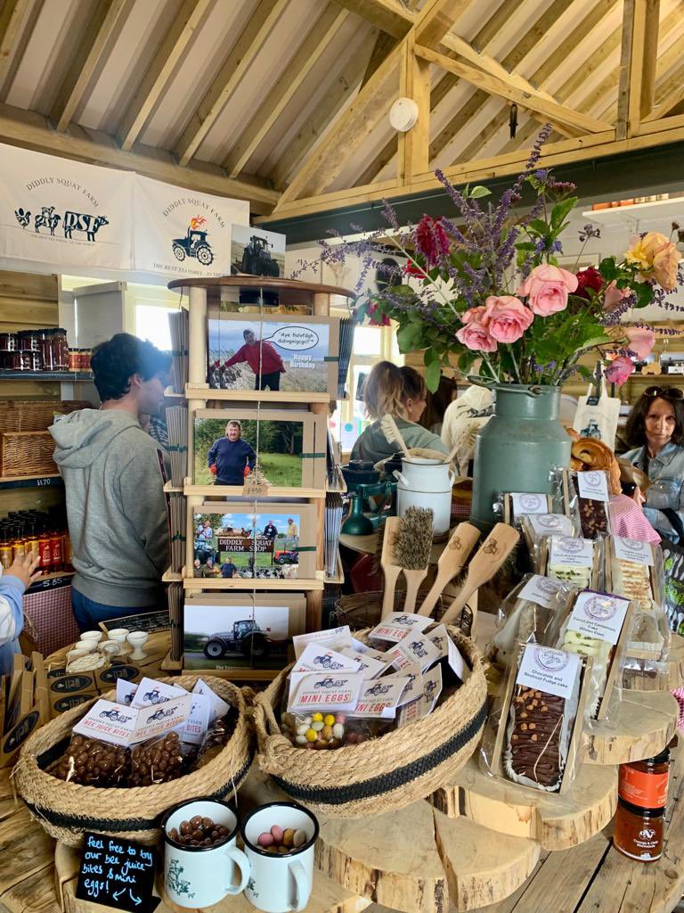 So en route to a shoot in The Cotswolds yesterday this happened… simply had to stop to pick up some cow juice, bee juice bites and delicious fayre from the Farm Shop. Thank you  <a href="/DiddlySquatFarm/">Diddly Squat Farming,LLC</a> <a href="/JeremyClarkson/">Jeremy Clarkson</a> #clarksonsfarm #diddlysquatfarmshop #clarksonsfarmseries3