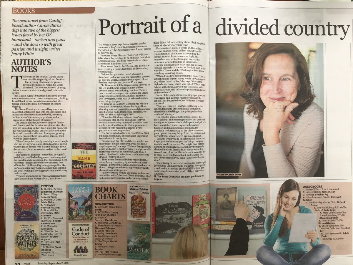 thanks to @Jen_L_White for writing about my novel #TheSameCountry for the Western Mail. A very thoughtful sensitive piece. if you find this interesting, then come to the book launch @GriffinBooksUK this Wed 6 Sept… ticketsource.co.uk/griffinbooks/t…