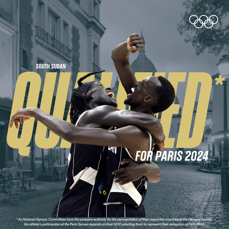 Olympics's tweet photo. Goosebumps ⭐

South Sudan men's basketball team are on their way to their first-ever Olympics, just 12 years after becoming a nation. 🇸🇸

#FIBAWC | #WinForSouthSudan | @SSBFed | @FIBAWC | @FIBA