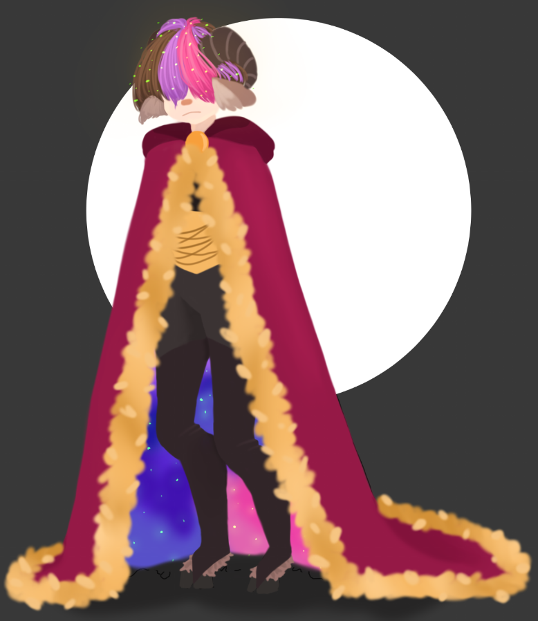 sunnsock's tweet image. i found an old like oc/persona thing from early 2021
i think around when origins first started?? either way it was inspired by puffys whole sheep thing except i did goats
anywayy i redrew it so first design concept is the first 2 and a redraw + redesign r the last 2 :D