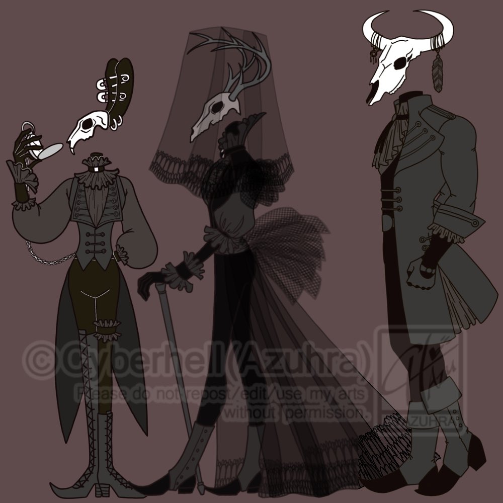 CyAzuhra's tweet photo. Rabbit, Stag and Bison 🥰✨

#OC #SkullOC #gothicOC https://t.co/mOMZoUhakf