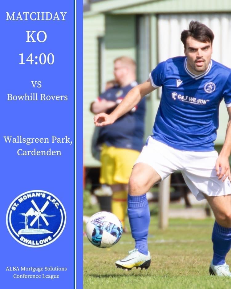 SwallowsAFC's tweet photo. IT'S MATCHDAY

We face a trip to league leaders Bowhill today. 

Match KO at 2pm at Wellsgreen Park, Station Road, Cardenden. 

Mon the Swallies! 💙 https://t.co/iqW9hqWw7E