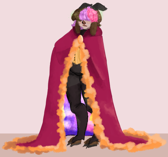 sunnsock's tweet image. i found an old like oc/persona thing from early 2021
i think around when origins first started?? either way it was inspired by puffys whole sheep thing except i did goats
anywayy i redrew it so first design concept is the first 2 and a redraw + redesign r the last 2 :D