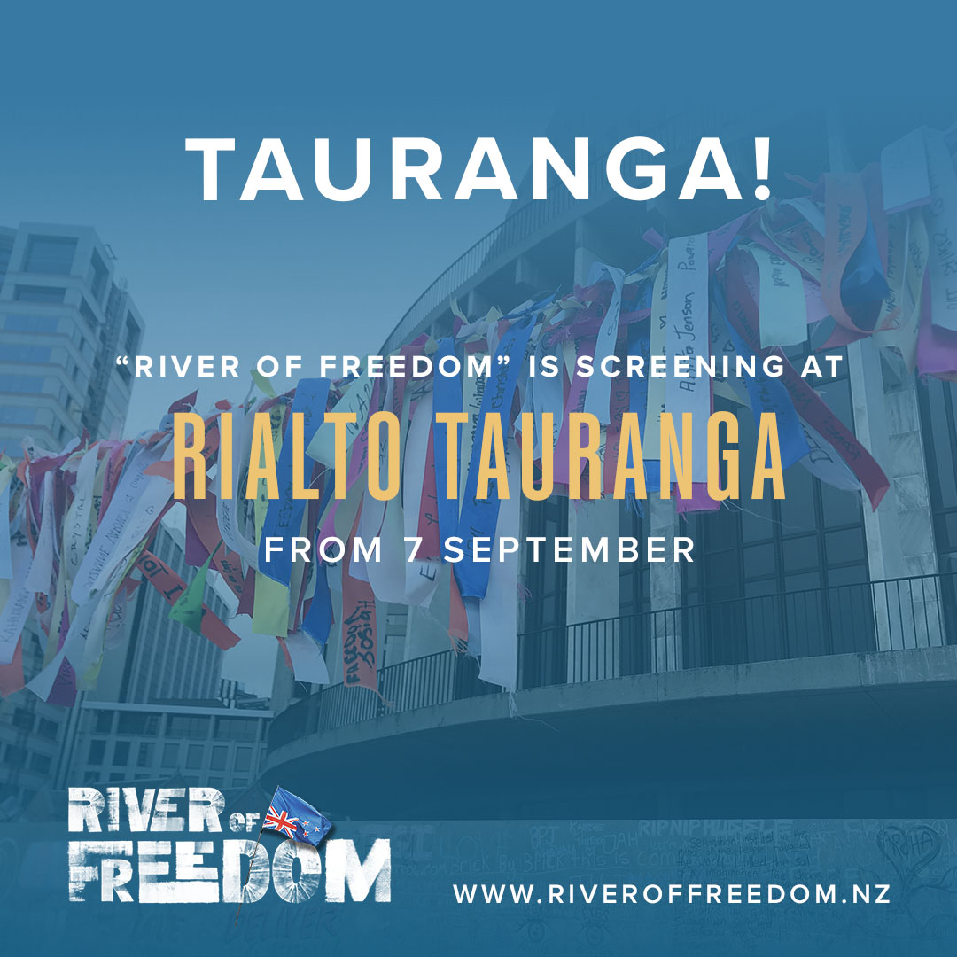 RiverFreedom22's tweet photo. 🙌 Well you asked for it! And we are VERY happy to announce…
🎥 Rialto Tauranga is screening River of Freedom Film!!!
Grab your tickets NOW for Thursday 7 September at 7.15pm https://t.co/vS59NxRt21
#riveroffreedomfilm #heartoftheprotest
#documentaryfilm #nzconvoy2022 #parliamentprotest #FreedomConvoy #freedomconvoy2022 #newzealand #NZ #tauranga #rialtotauranga