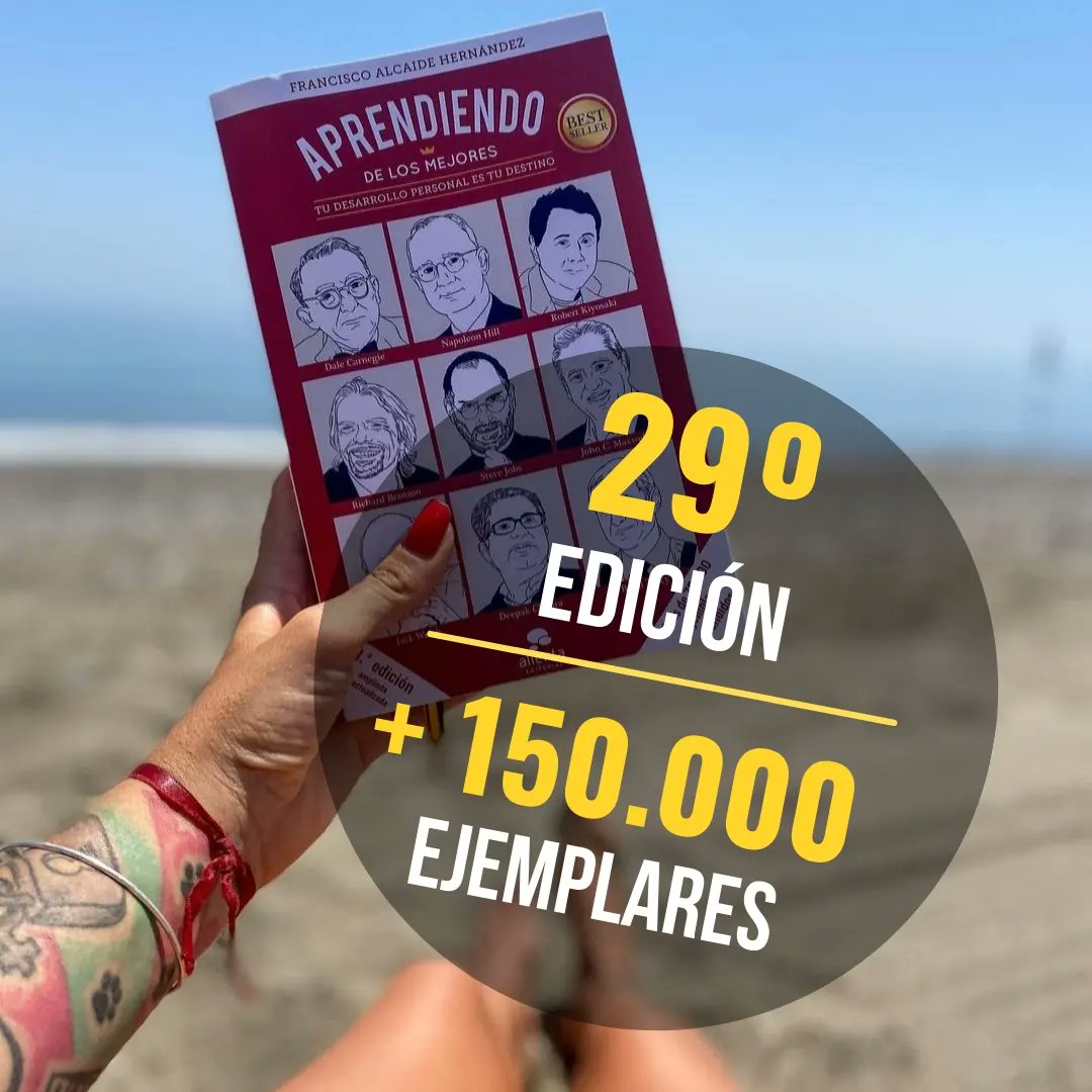Así empezamos septiembre. Ayer mismo me comunicaban que ya está en marcha la 29ª edición del volumen 1 de #AprendiendoDeLosMejores (+250.000 ejemplares con volumen 2 y 3). Gracias a tod@s por hacerlo posible... 🙌
👉 amzn.to/3FfUqRJ