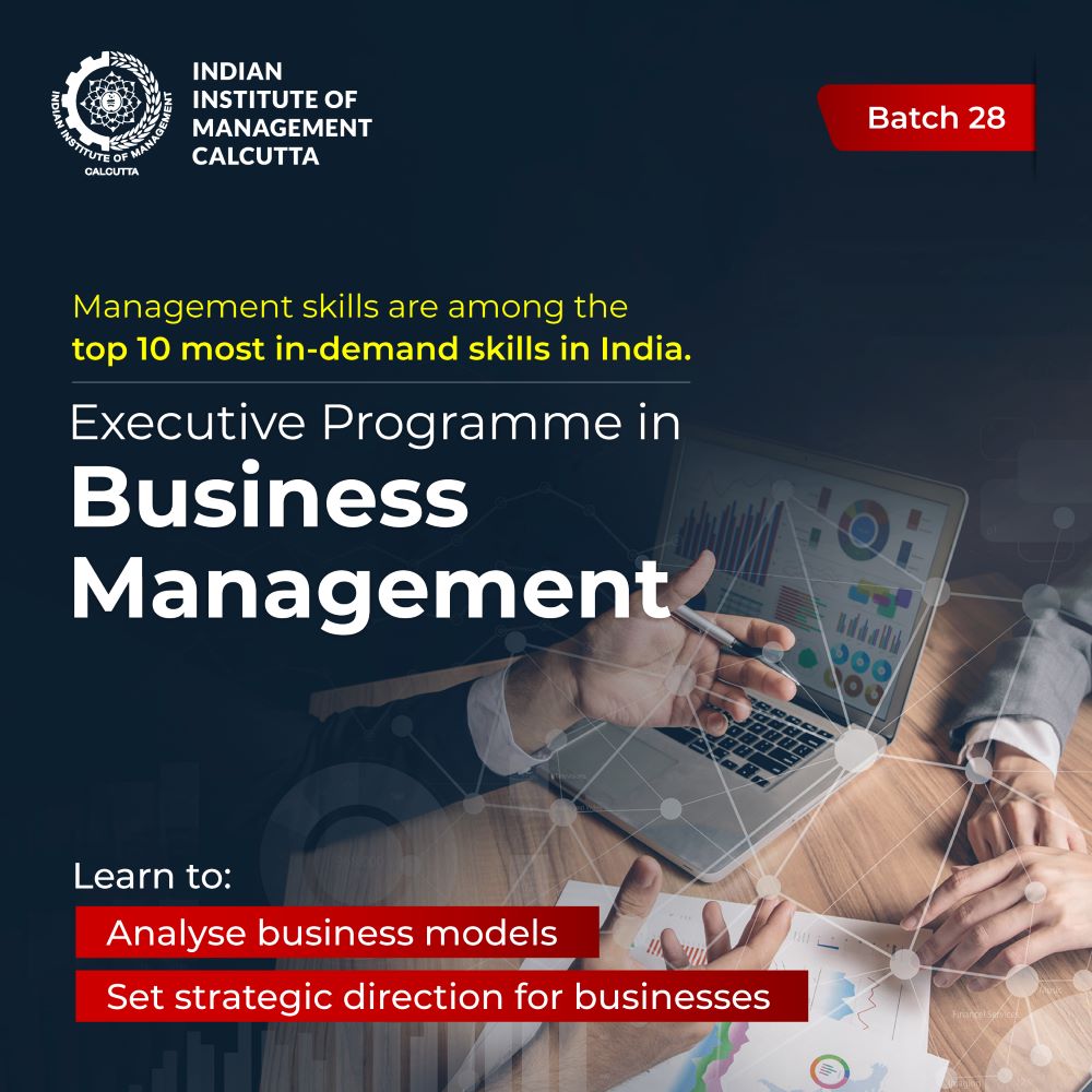IIM_Calcutta's tweet photo. With IIM Calcutta’s Executive Program in Business Management, you will be enhancing your strategic thinking abilities and be a better manager.
Enroll today!
#IIMCalcutta #BusinessManagement #Executivecourses #Campusimmersion https://t.co/TO0bssfv9s