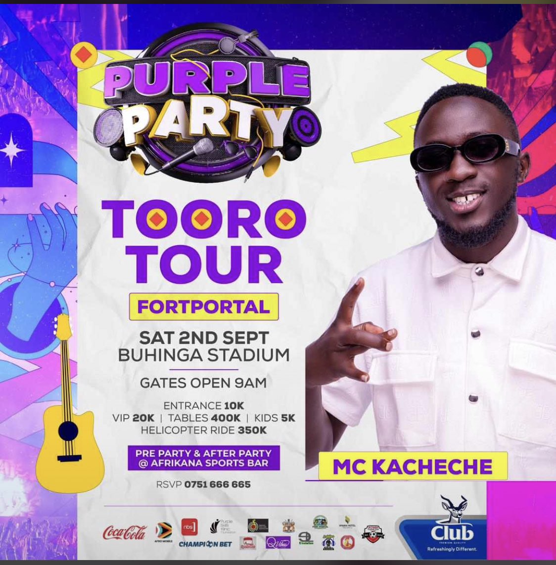 My name is Akiki today 🥰 #PurplePartyTour is happening now🔥 at Buhinga Stadium