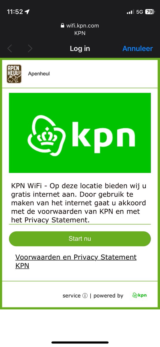 Years ago, I worked on rebuilding the <a href="/KPN/">KPN</a> HotSpots WiFi portal with a team in Groningen. It is a portal by which users can log on to WiFi in public places with hotels, restaurants, or amusement parks. It is still fun to use the product myself, like last week <a href="/Apenheul/">Apenheul</a>