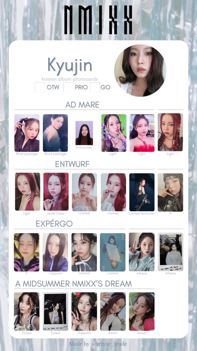 NMIXX - Korean album photocards template Part 2/2 Sullyoon, Jiwoo