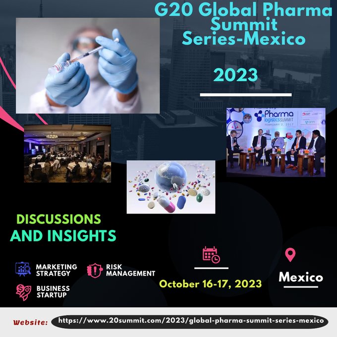 g20_summit's tweet photo. Do you want to share insights on the latest trends at the Global Pharma Summit! 💼💡 Join us as we explore how #pharmaceutical #companies are embracing cutting-edge #technology

#GlobalPharmaSummit #PharmaInnovation #CallForSpeakers #Mexico https://t.co/SmcbYxAKeQ