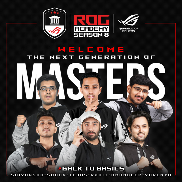 ASUS_ROG_IN's tweet photo. Redefining the age of Global Elites we present to you the Roaster of ROG Academy S8.
Masters of basics are here to conquer the game.
#ROG #ROGIndia #Gaming #ROGAcademy #BackToBasics #MakingOfMasters #CSGO https://t.co/VtVGzVbQ0c