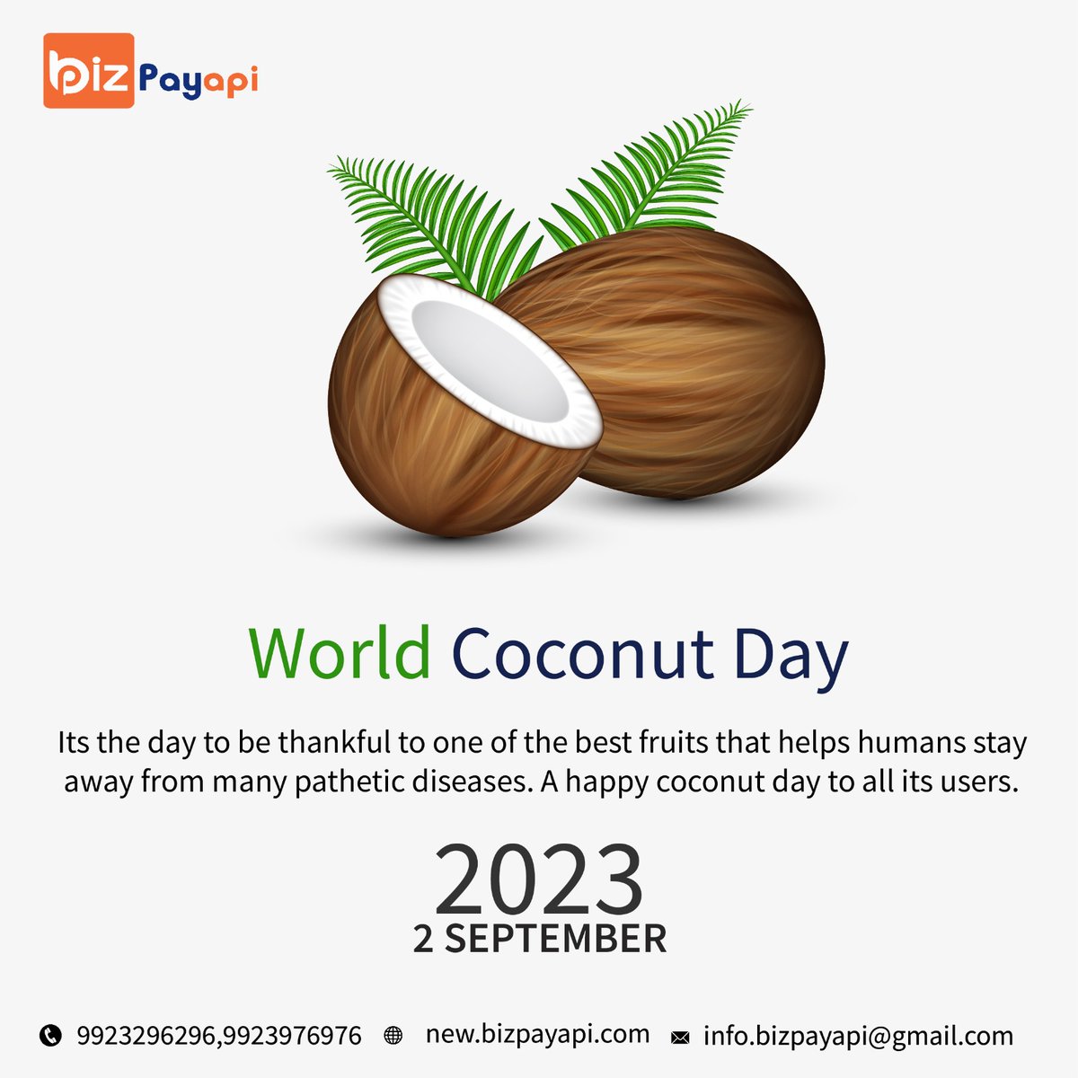 BizpayApi's tweet image. World Coconut Day...
#WorldCoconutDay