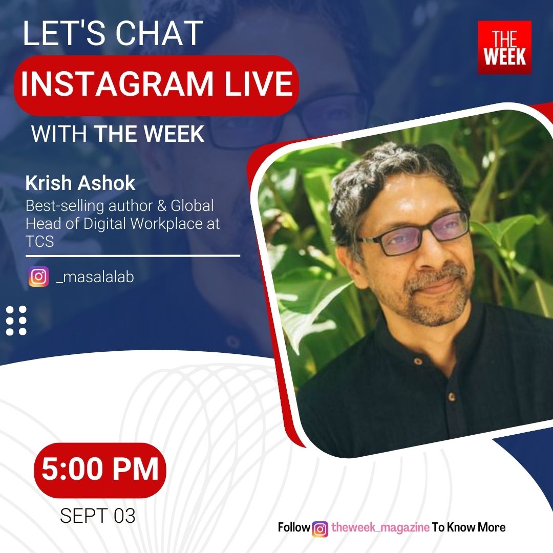 TheWeekLive's tweet photo. Join us for a live session with Author and Global Head of Digital Workplace at TCS @krishashok, on September 03 at 5.00pm.
#tcs #author #globalhead #violinist #socialmediainfluencer #masalalab #food #foodscience https://t.co/InqV9QjwQs