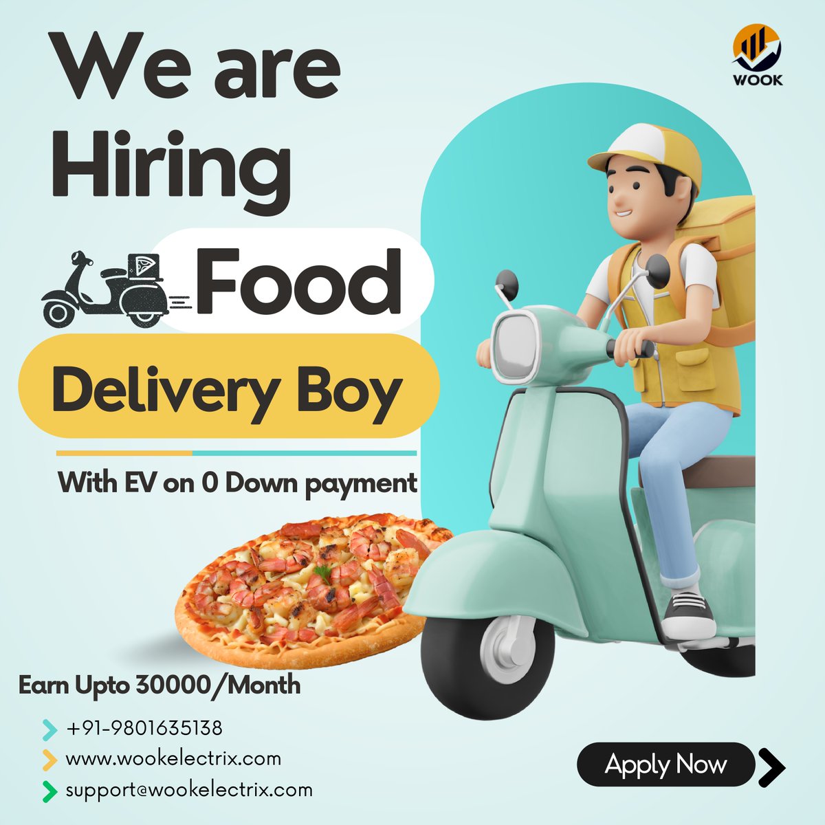 wookelectrix's tweet image. "Join Our EV Delivery Squad! 🚚⚡️✨ Wook Electrix is revolutionizing food delivery. Get behind the wheel with 0 down payment and be part of the electric journey. Deliver with power, deliver with us! 🔋🌍 #WookElectrix #EVDelivery #ZeroDownPayment #JoinOurTeam
