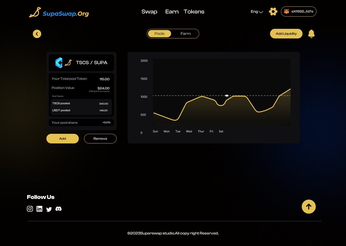 Unveiling the revolution in liquidity farming! 

🌟 SupaSwap simplifies and enhances your DeFi journey, making it a breeze. 

🔄 Dive into the world of decentralized exchanges with ease on SCS Chain. 

🚀 Don't miss out!

 #SupaSwap #DeFi #SCSChain