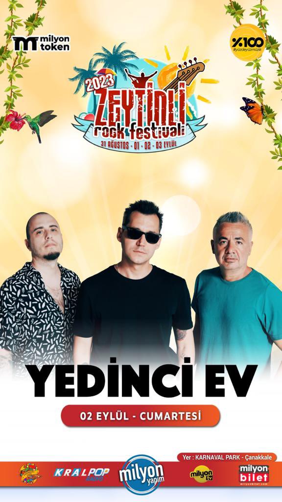 Bu akşam Zeytinli Rock Festivali kapsamında ilk kez Çanakkale’deyiz. Sahne saatimiz 16:00 🤘🏻