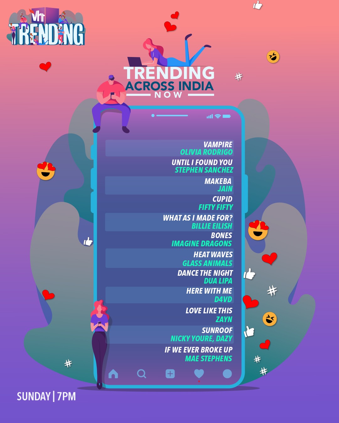 Summer mode is finally 🔛, check out which songs are trending in the  country right now! #Vh1Trending #Vh1India #GetWithIt