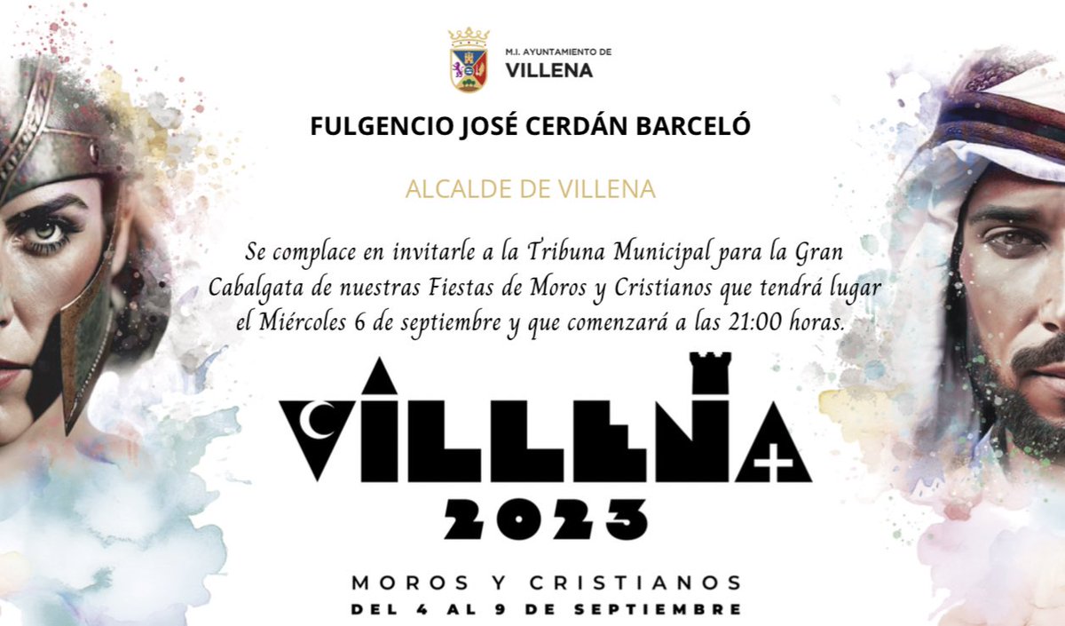 Pena que <a href="/cultura_na/">Cultura - Kultura</a> no nos concediera una subvención para conmemorar el 500 aniversario de la Captura de Juan Lobo.
Gracias al Excelentísimo Ayto de Villena por invitar al Ayto de Torralba del Río y reseñar en su desfile de interés turístico nacional nuestra leyenda histórica.