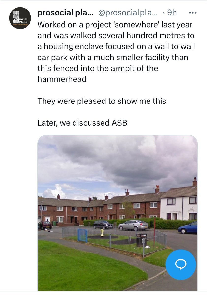 Some examples of horrifyingly poor provision of play spaces in housing developments. Let's hope new national & local design guides & codes mandating quality spaces make this practice a thing of the past. @timrgill @APlayfulCity @publichealth @scb_planning @make