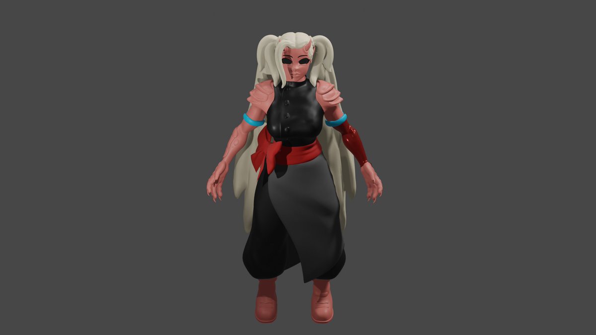 BrandonSJamiso1's tweet photo. Redesign for my character nix, still need to make the jacket and do the textures. Then I can start rigging. #3DModel #Blender #demongirl #WIP https://t.co/rlNJOAb2JN