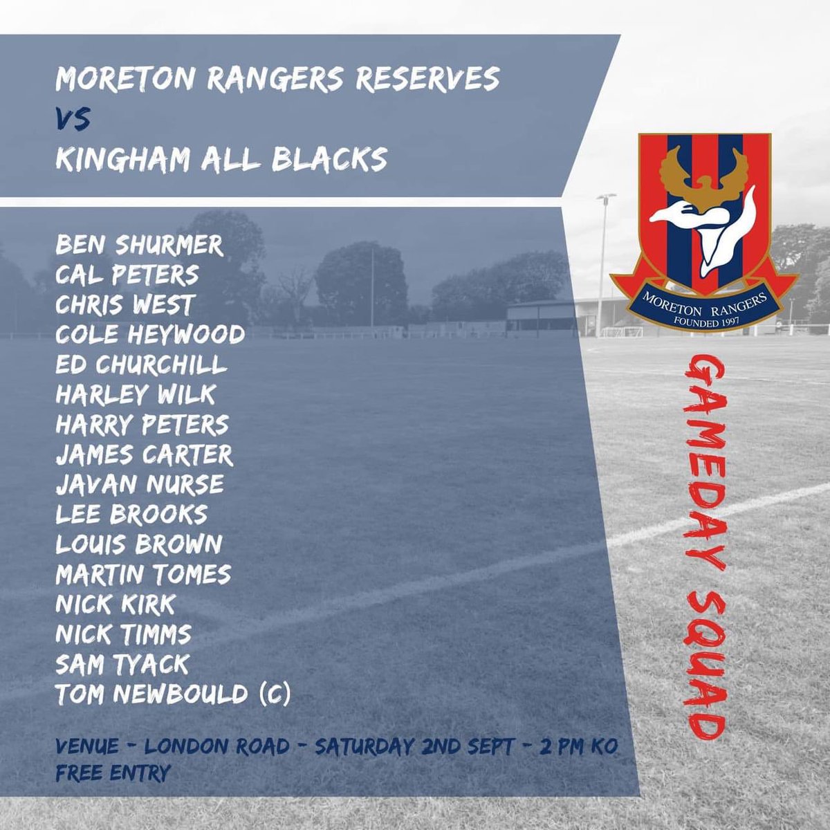 Today we focus on ours Reserves 1st game of the season. Good luck to everyone involved 🙌🏼⚽️