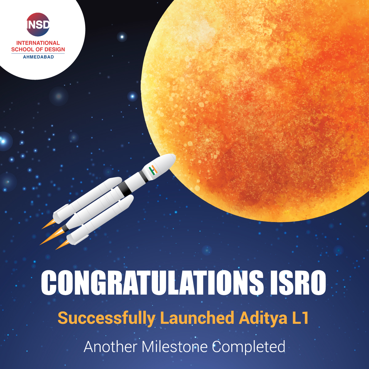 ☀️Congratulations 💐💐to ISRO on the successful launch of the Aditya L1 🚀 This is a major milestone for India's space program, and it is a testament to the hard work and dedication of the team. 🥳

#AdityaL1Launch  #ISRO #Space #SolarMission #SpaceExploration #India #Science