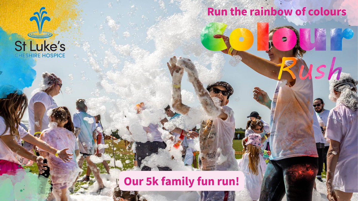 StLukesHospice's tweet image. Beat those back-to-school blues this September at Colour Rush and see off the Summer in style!😎

Taking place aT Dorfold Hall Estate on Sunday 24th September!

slhospice.co.uk/colourrushnant…

Our Colour Rush events are kindly sponsored by @Cliffdickenson