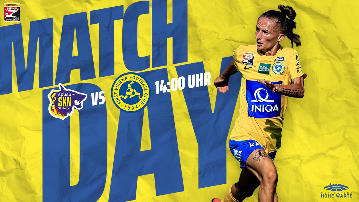 💥 MATCHDAY 💥

ℹ️ ADMIRAL Frauen Bundesliga, 2️⃣. Runde
📌 Nebenplatz NV Arena
＠ SKN St.Pölten Frauen 
⏰ 14:00 Uhr
📺 ORF Sport +

Vorbericht 👉 brnw.ch/21wCdur

#ViennaFamily #FrauenPower
