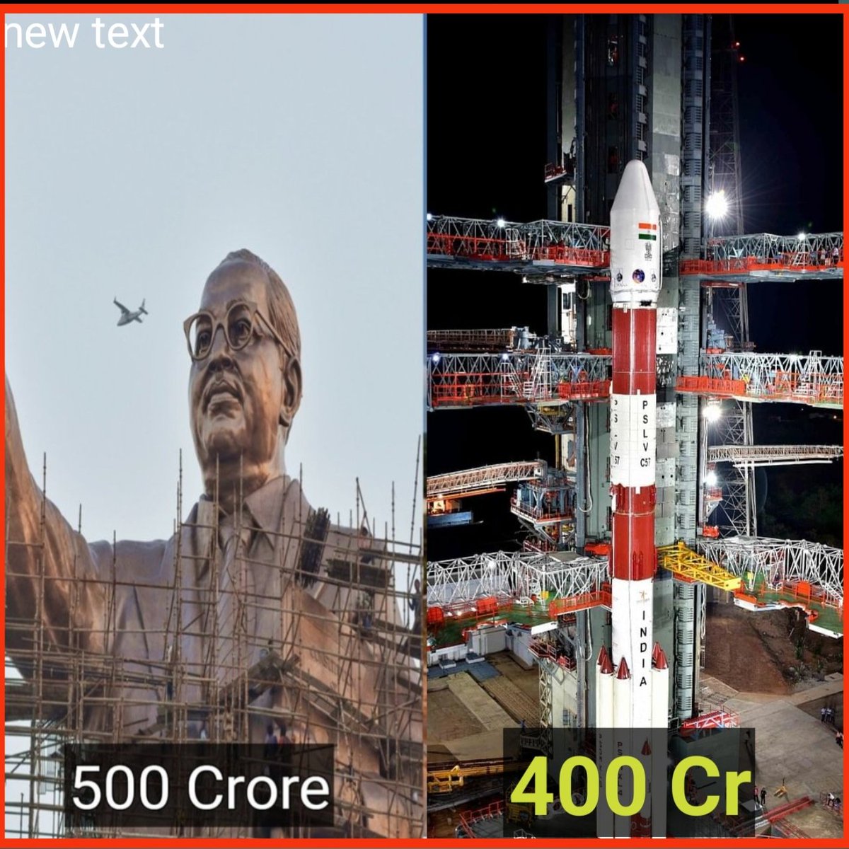 #AdityaL1Launch budget-400Cr.

Ambedkar Statue Budget-500Cr.

Which thing India Need.
#INDvsPAK