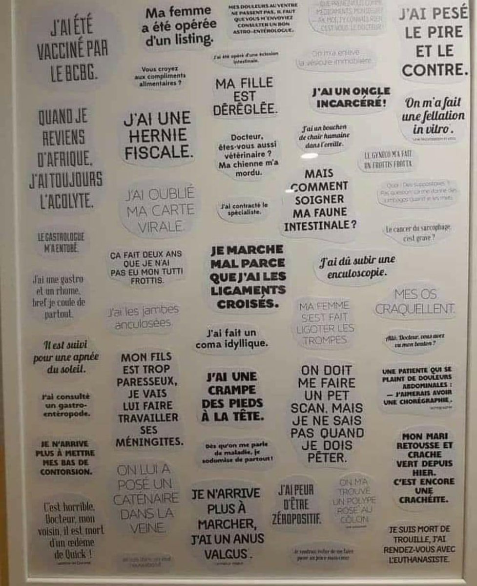 Un médecin a eu l’idée géniale de ce panneau en salle d’attente ! 😅😅😅

Merci Michel C.