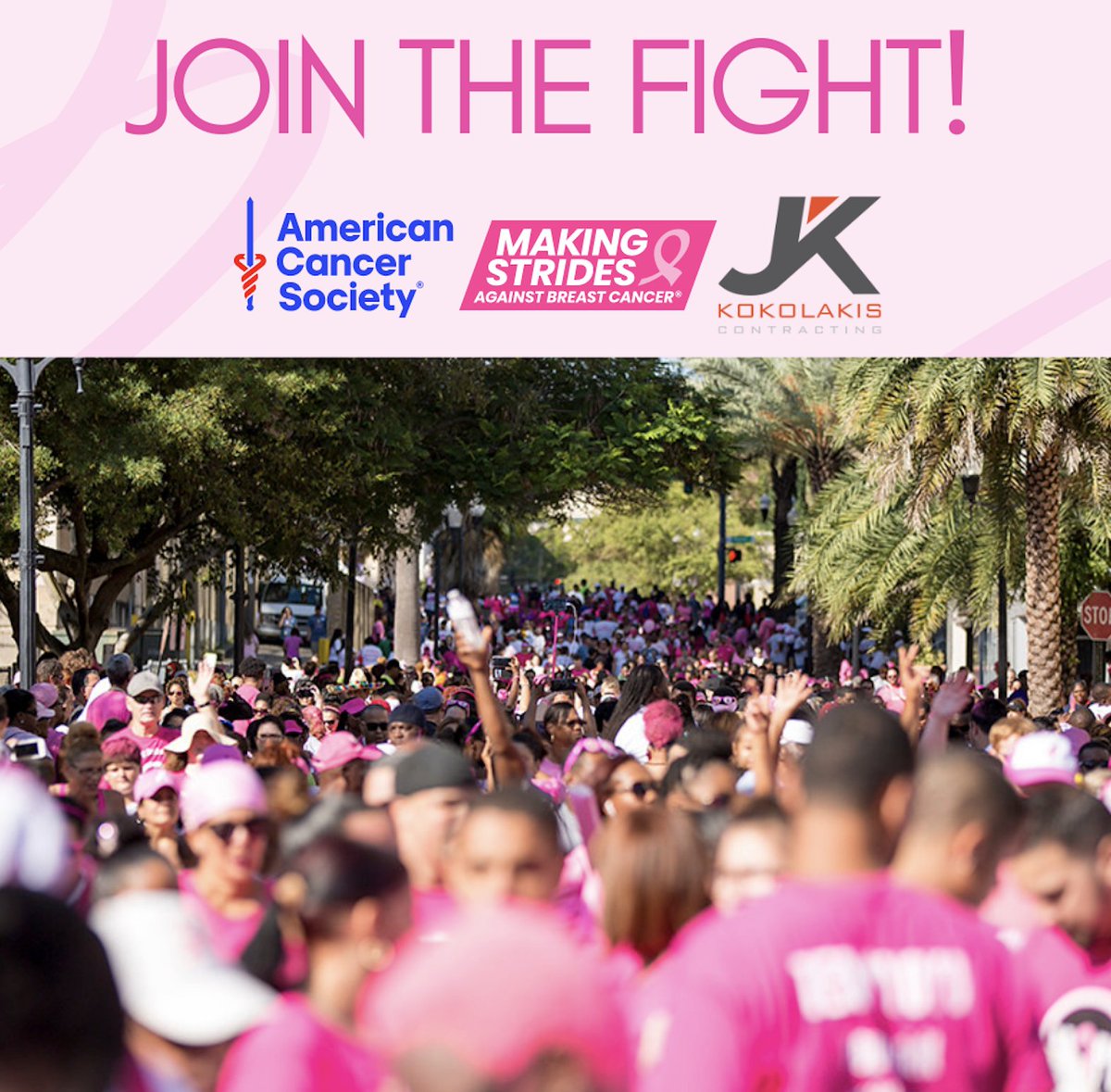 Team Kokolakis will be walking with Making Strides Against Breast Cancer to help the American Cancer Society save lives! 

Click the link below to join our team &amp; donate Kokolakis Contracting will match every dollar raised!!!!
secure.acsevents.org/site/STR?fr_id…