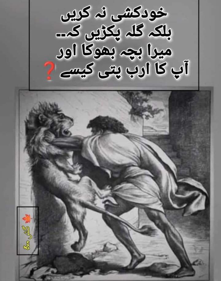 Ishaq8131's tweet photo. ��گر عوام میں شعور اجاۓ تو کوئی بھی خودکشی نہیں کریگا ۔۔۔۔ https://t.co/qfGahihtTh