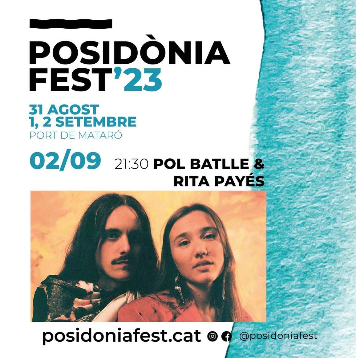 🎸Avui darrer dia del Posidònia Fest al
<a href="/portdemataro/">Port de Mataró</a>
🔸 19 h Mar Grimalt
🔸 20 h Mireia Vilaseca
🔸 21.30 h <a href="/polbattle/">Pol Batlle</a> i <a href="/ritapayes/">Rita Payés</a> 
➕ info i🎟️👉 posidonia.cat