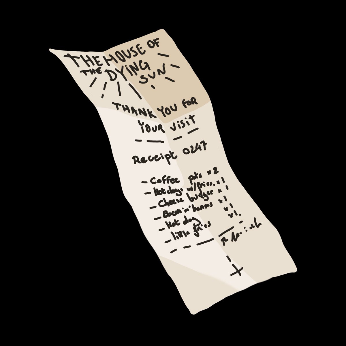 artefactdesign8's tweet photo. Item #1 - "Sushi Supreme" plastic bag
Item #2 - "The House of the Dying Sun" ticket receipt
Item #3 - Keys to apartment 295

#illustration https://t.co/q1sWxUOHfF